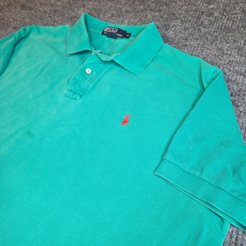 Polo Ralph Lauren Green‎ Short Sleeve Polo Shirt Mens XL Classic Fit
